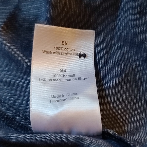 Bondelid EVA Blouse Size Small Blue Cotton Lace Long Sleeve - Picture 4 of 6